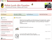 Tablet Screenshot of polizia.altovicentino.it
